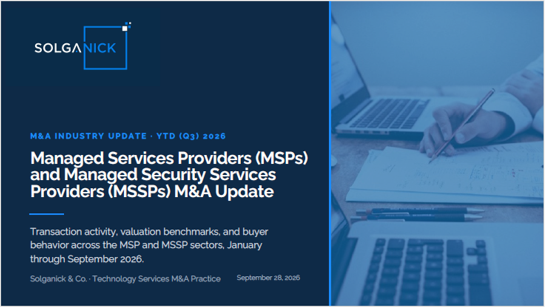 managed services providers mergers report 2026